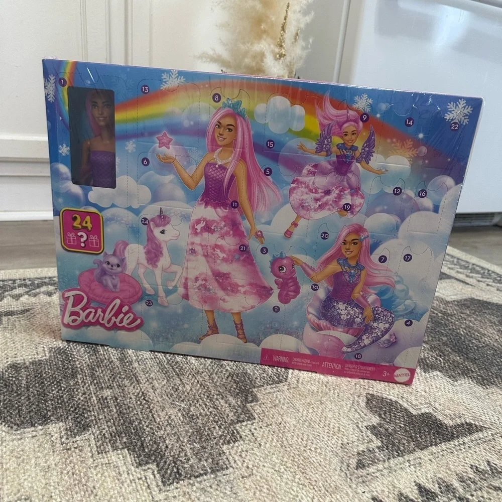 New Barbie Advent Calendar with Fashion Doll and 24 Surprise Toy Accessories